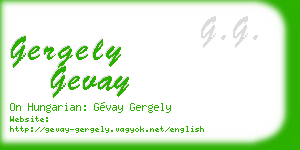 gergely gevay business card