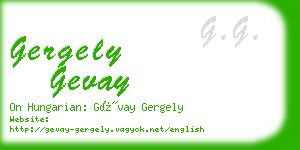 gergely gevay business card